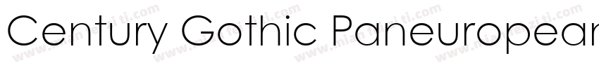 Century Gothic Paneuropean ExtraBol字体转换